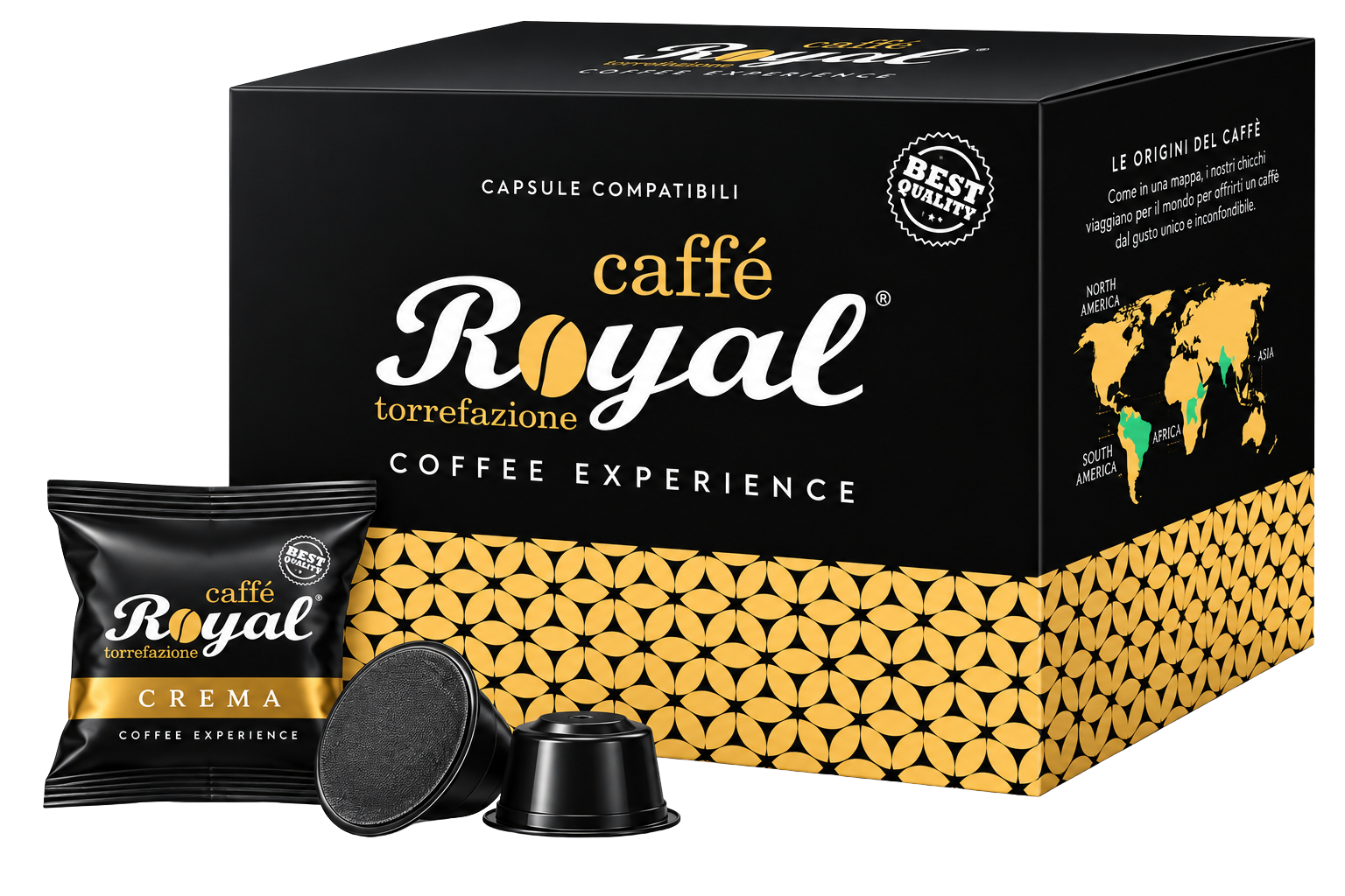 Кафе капсули Royal Caffè Crema, съвместими с Modo Mio, 100 броя