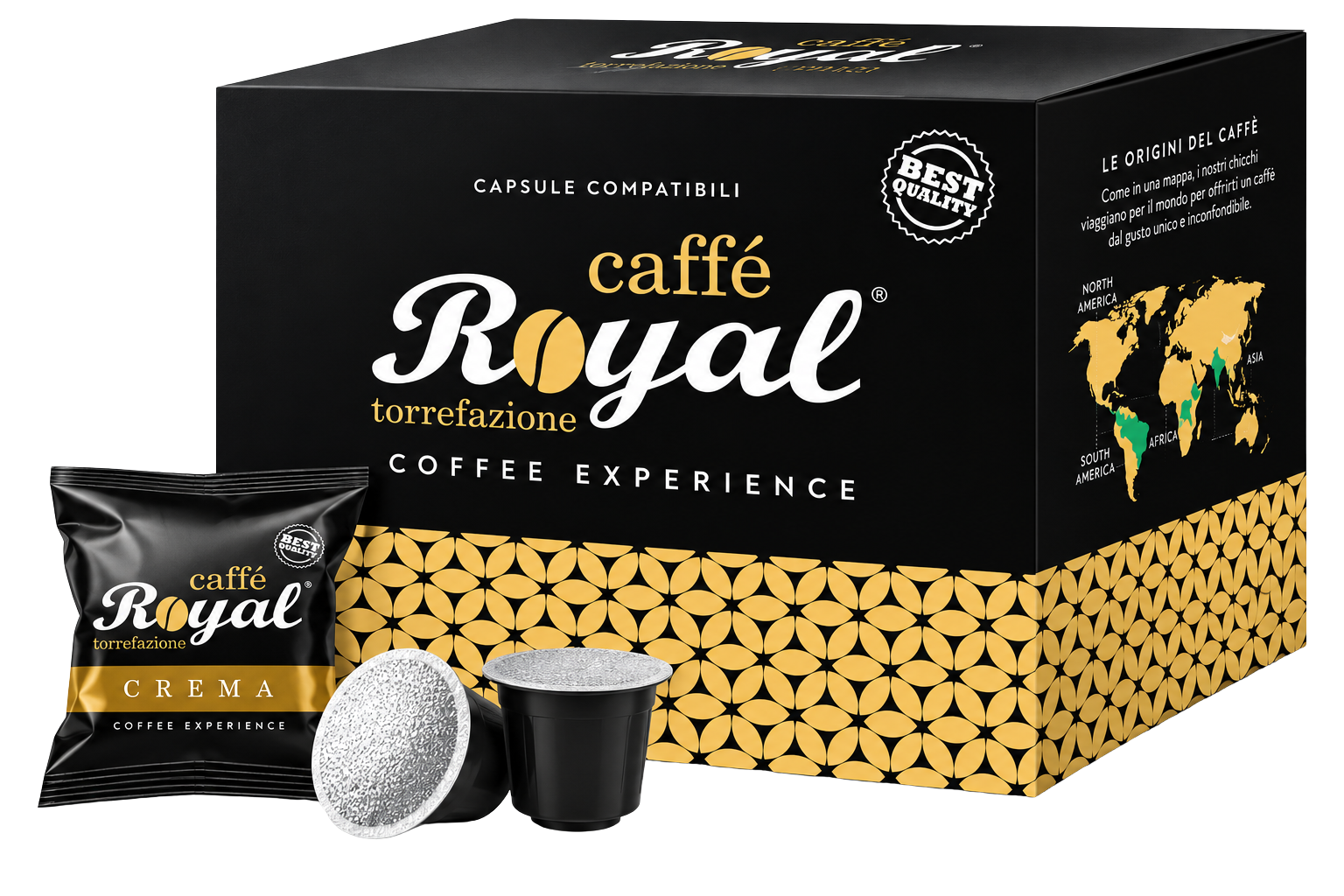 Кафе капсули Royal Caffè Crema, съвместими с Nespresso, 100 броя